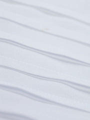 chemise tchekhov à plastron plissé en popeline blanche de luxe