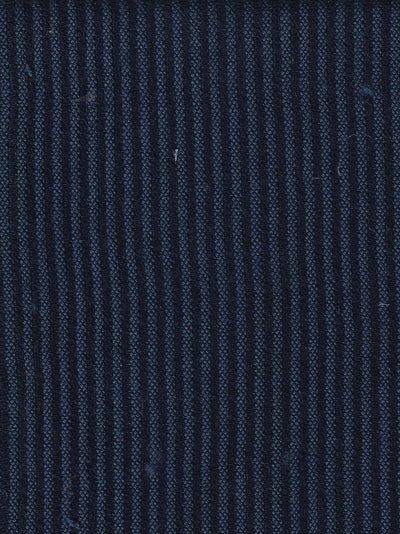 tissu toile de coton bleu merlin à côtes navy