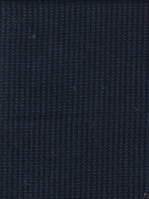 tissu toile de coton et laine pin point blue & black