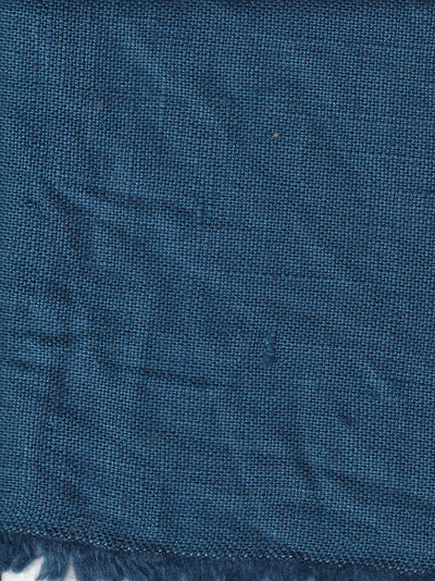 tissu toile pure lin bleu océan
