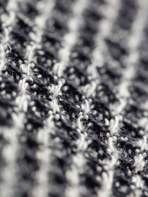 scarf in silver washed honeycomb linen
