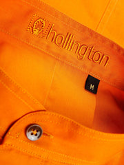 sunflower cotton poplin nehru-collar shirt