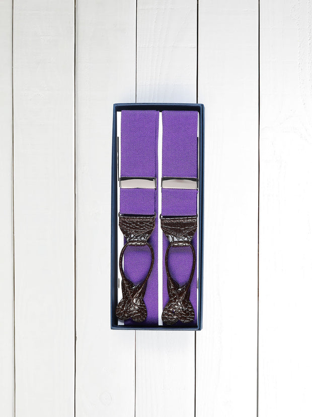 albert thurston purple silk suspenders