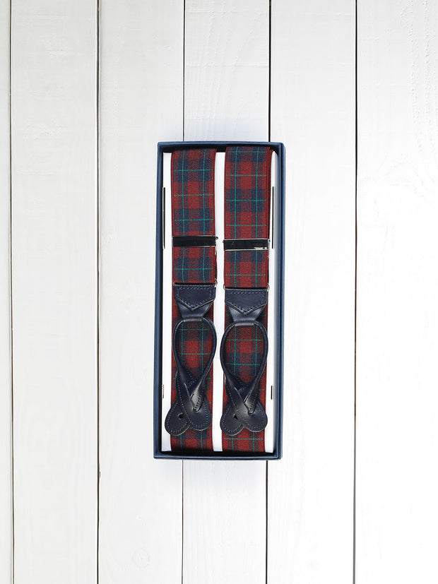 red-tartan albert thurston elastic suspenders