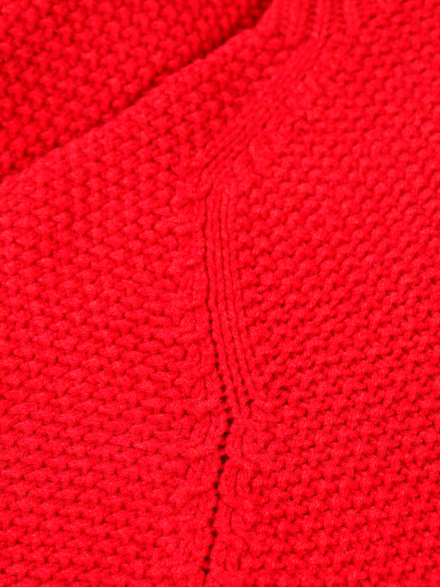 pull-over harley superfine lambswool rouge jaspe à col rond