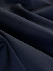 slim nehru-collar tyrol jacket in Rothko blue-black crease-resistant wool and mohair 