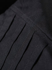 chemise tchekhov à plastron plissé en popeline black de luxe