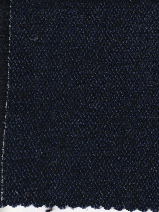 tissu chenille de laine et coton bleu marine