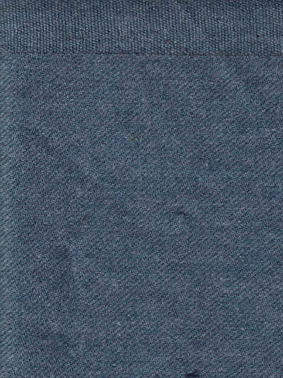 tissu serge de coton double-face gris souris sur bleu