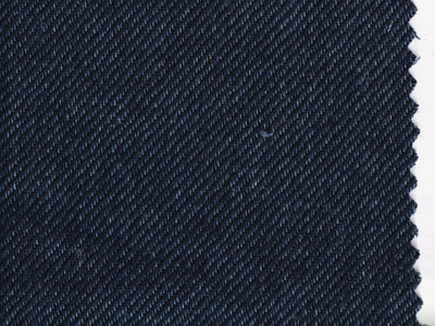tissu serge de laine de coton bleu lac