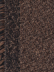 tissu laine et coton double face or noir