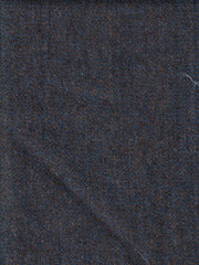 tissu toile de laine double-face brun or sur bleu lazuli