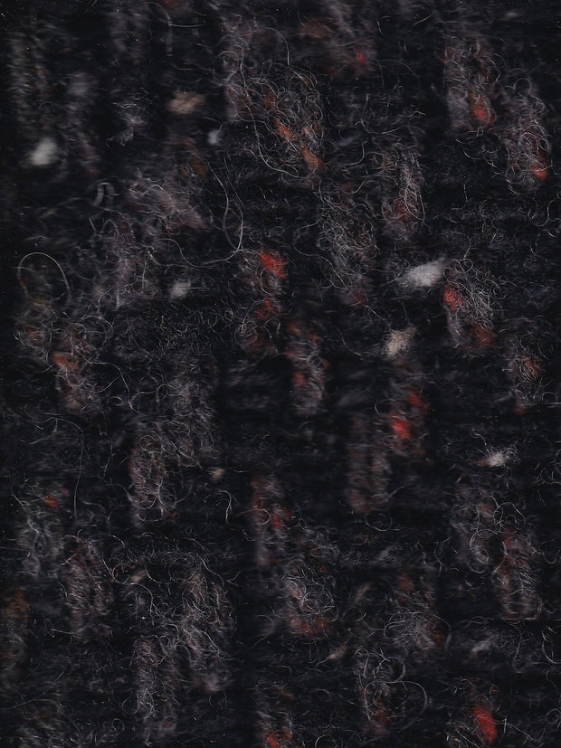 tissu plaid de laine moucheté gris