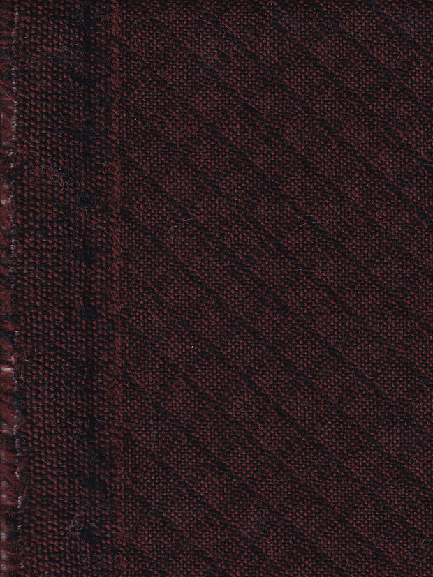 tissu toile pure laine à motif chic prune brun