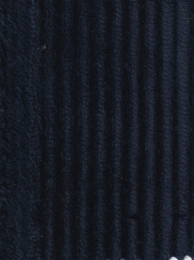 tissu de coton à grosses côtes bleu saphir
