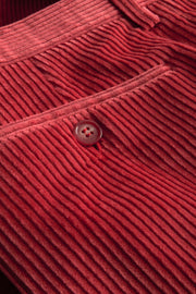 pantalon italien siza coupe ajustée en velours de laine vieux rose