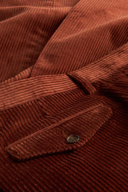 pantalon jules coupe ample en velours de laine châtaigne