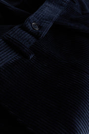 pantalon jules coupe ample en velours de laine dark navy