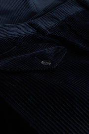 pantalon jules coupe ample en velours de laine dark navy