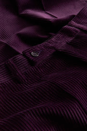 pantalon jules coupe ample en velours de laine magenta