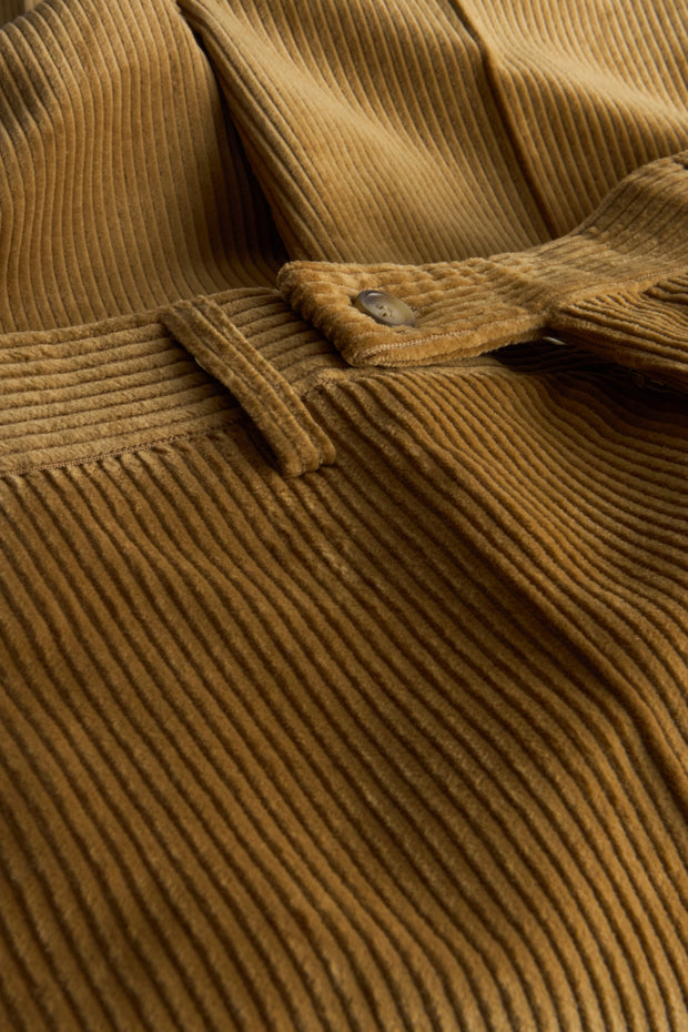 pantalon jules coupe ample en velours de laine sable