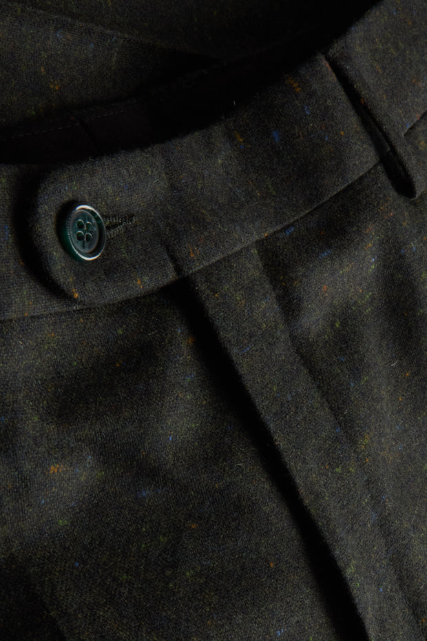 pantalon siza coupe ajustée en donegal tweed brocéliande