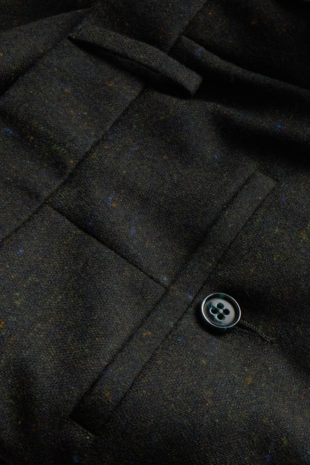 pantalon siza coupe ajustée en donegal tweed brocéliande