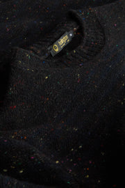 pull Inis Meain à col cheminée en laine et cachemire à rayures irrégulières blue note