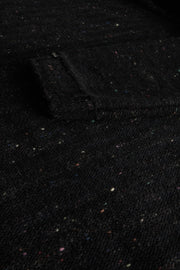 pull Inis Meain à col cheminée en laine et cachemire à rayures irrégulières blue note