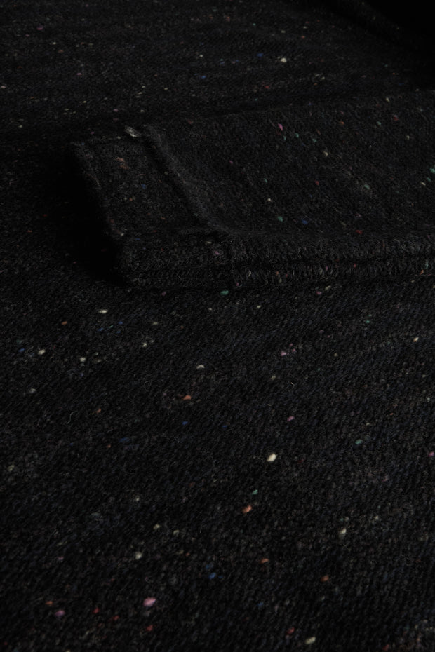 pull Inis Meain à col cheminée en laine et cachemire à rayures irrégulières blue note