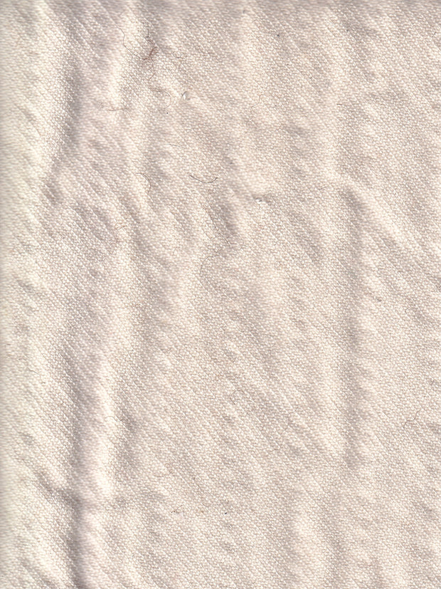 tissu toile de lin et coton double-face à chevrons naturel sur ivoire