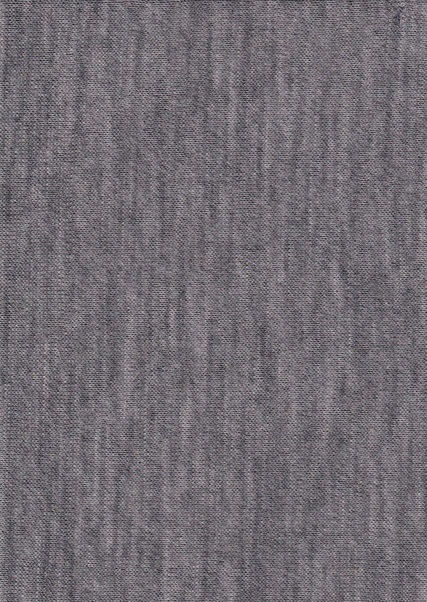 tissu jersey double face en coton marine et gris