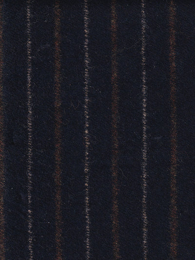 tissu flanelle de laine marine à rayures Gasloy