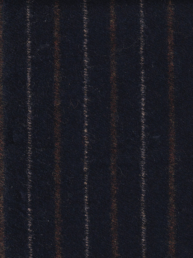 tissu flanelle de laine marine à rayures Gasloy