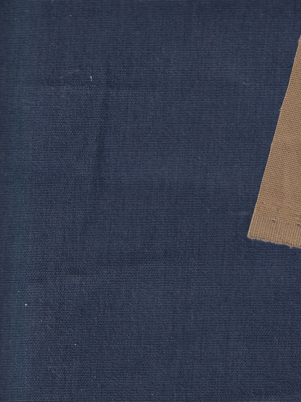 tissu technique coton imperméable double-face bleu sur sable
