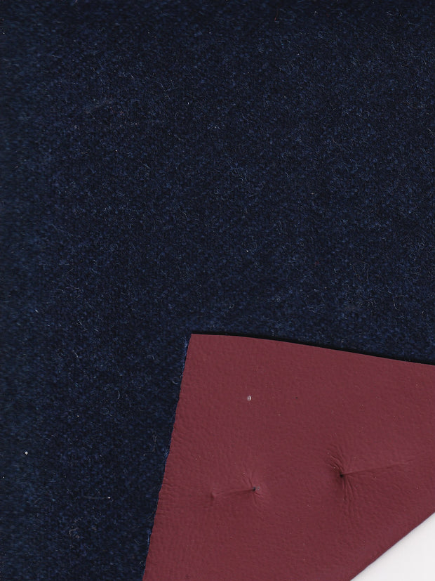 tissu technique imperméable en laine marine sur rouge