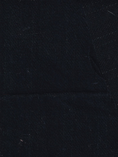 tissu toile de coton effet peau de pêche noir à rayures noires