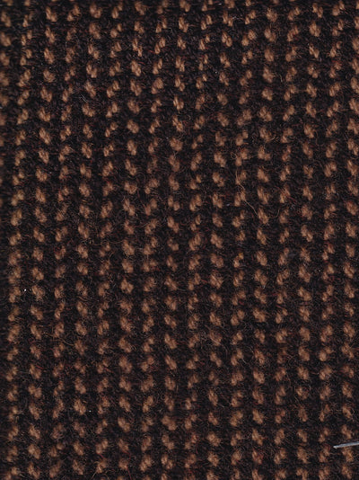 tissu super soft tweed brun à chevrons chocolat