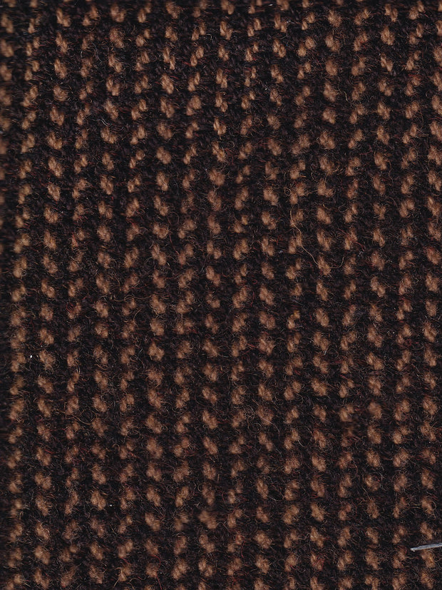 tissu super soft tweed brun à chevrons chocolat