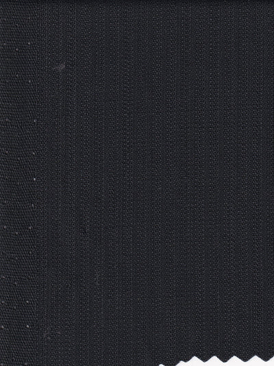 tissu crêpe de laine infroissable noir rothko à fines rayures noires