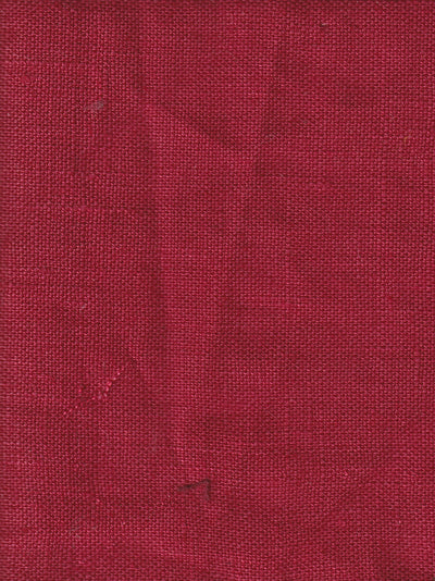 tissu toile pur lin rouge coquelicot