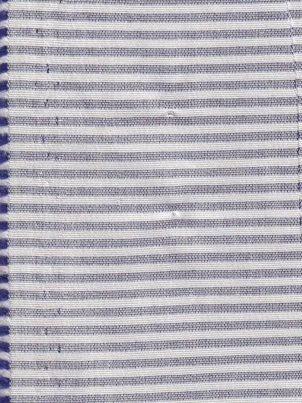 tissu en toile de coton à rayures bleues