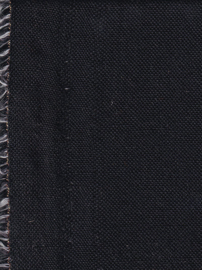 tissu toile de lin et coton noire double-face sur pied de poule gris