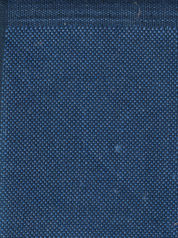 tissu toile de lin et coton bleu barbeau