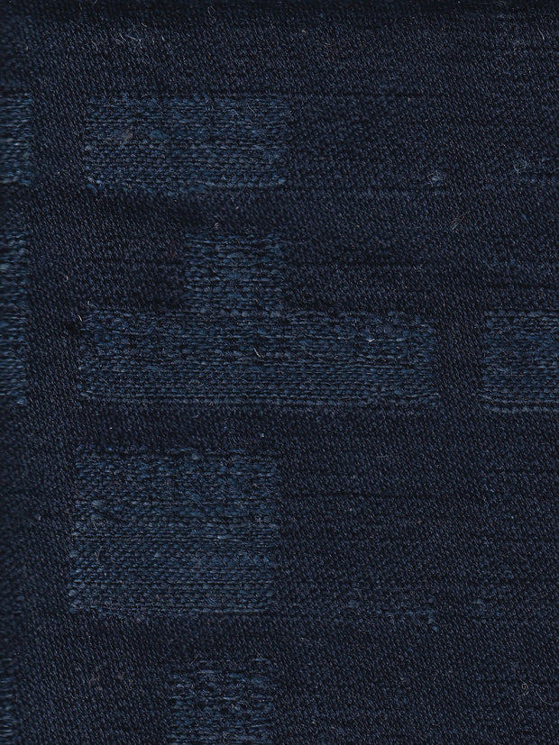 tissu jacquard de lin et coton indigo à motif Egyptien