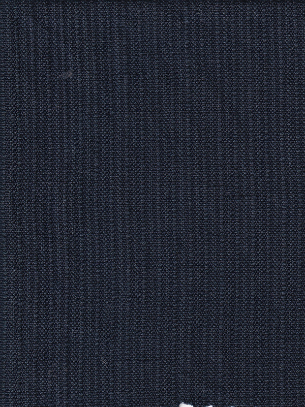 tissu serge de coton et lin bleu merlin à fines rayures