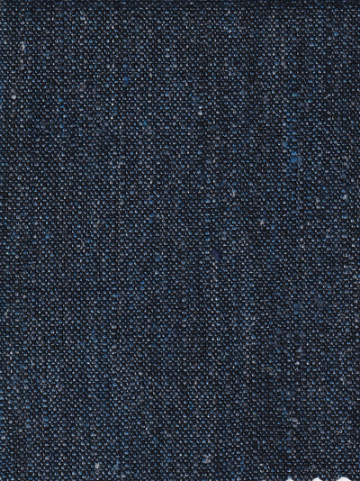 tissu toile de laine et lin bleu étoilé