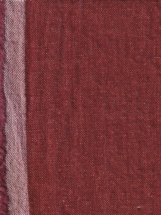 tissu en lin délavé rouge basque
