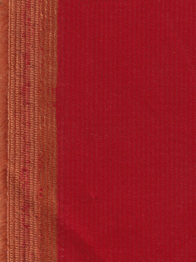 tissu en velours stretch double-face "rouge sur orange"
