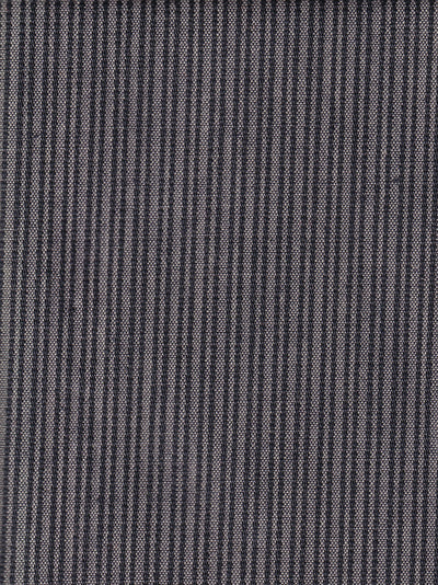 tissu toile de coton stretch grise à rayures noires